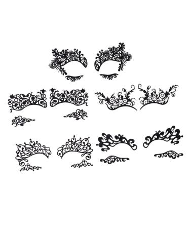 MERRYHAPY 5 Pairs Lace Eye Stickers Eye Liner Stickers Makeup Stickers Hollow Makeup Eye Decals Eyeshadow Stickers Eyeliner Decals Lace Face Decals Eye