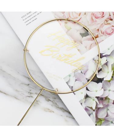 Hazyore Pink Butterfly Cake Toppers  11pcs Butterfly Cupcake Toppers Happy Birthday Metal Gold Cake Topper for Girls Women's Birthday Cake Party Decorations - Buy Online on GoSupps.com