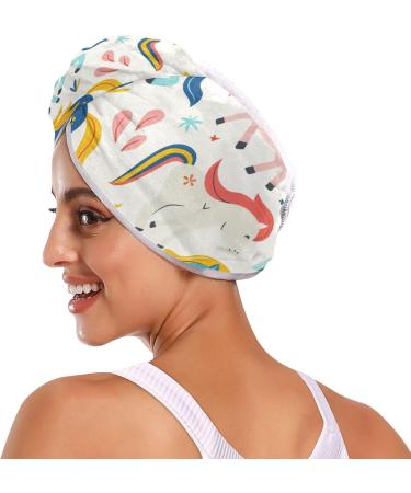Running Horses Hair Towel 2 Pack - Super Absorbent Quick Dry Hair Turbans for Women & Girls - Buy Online on GoSupps.com