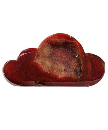 Natural Red Agate Crystal Geode Cloud Shape Crystal Stone Crystal Reiki Worry Stone for Therapy Geometry Balancing 60g Home Goods (Size : 100g)
