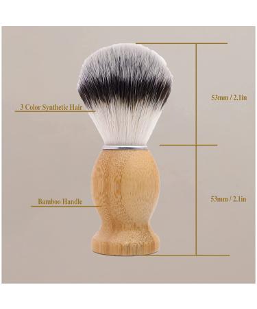 KIKC Handmade Shaving Brush - Professional Design for Men's Shaving | Synthetic Tool for Safety Razors | Bamboo Tri-Color - Buy Online on GoSupps.com