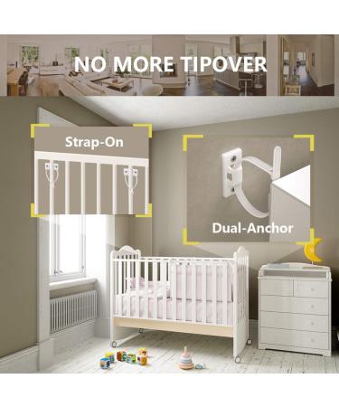 Furniture Straps (10 Pack) Baby Proofing Anti Tip Furniture Anchors Kit  Cabinet Wall Anchors Protect Toddler and Pet from Falling Furniture  Adjustable Child Safety Straps Earthquake Resistant - Buy Online on GoSupps.com