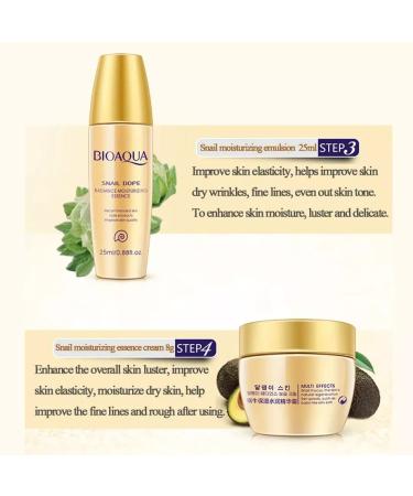 BIOAQUA Snail Mucus Skin Moisturizing Eye Toner Essence BB Cream 5pcs Set Gift Box - Buy Online on GoSupps.com