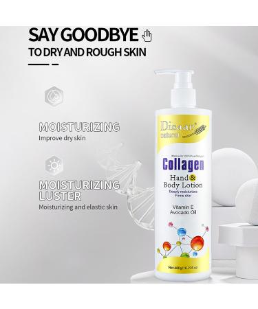 Collagen Hand Body Lotion - Deep Moisture & Firming with Vitamin E & Avocado Oil 480g | Buy Online - Buy Online on GoSupps.com
