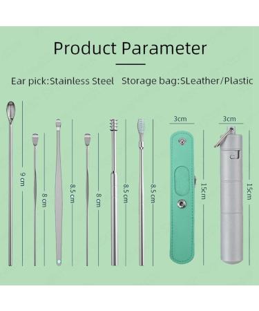 Ear Wax Cleaner - Earwax Removal Tool for Clean Ears | Earpick Cleaning Kit Gadgets - Green - Buy Online on GoSupps.com