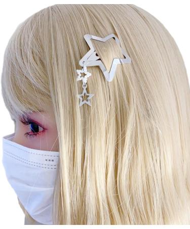 xbiez Cute Star Snap Hair Clip Set Lovely Hair Clip with Pearls Tassels Hairpins for All Hair Bangs Hair Pins 2000s Girls Star style - Buy Online on GoSupps.com
