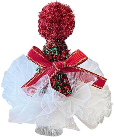 AJTUTUS Santa Hat Headwear Tinsel Hair Clip Christmas Duckbill Clip Headpiece with Tinsel Tulle Cone Hat Cartoon Photo Props - Buy Online on GoSupps.com