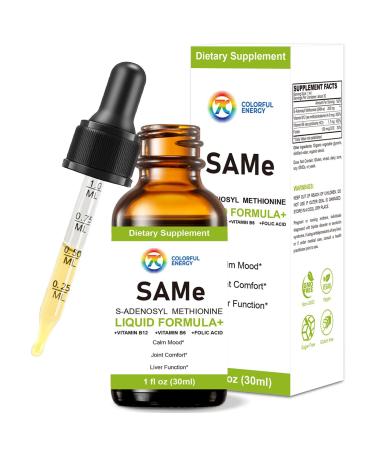 7c Sam e Liquid Supplement (S-Adenosylmethionine) Vitamin B6 B12 Added to Enhance Sam-e Effectiveness 98% Absorption Vegan Non-GMO Gluten-Free 1 Fl Oz