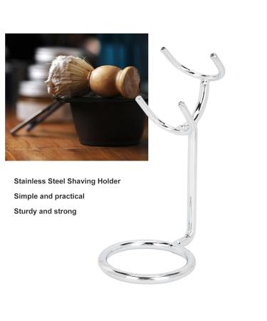 Stylish Stainless Steel Shaving Stand & Brush Holder - Practical Bathroom Solution for Men - Buy Online on GoSupps.com