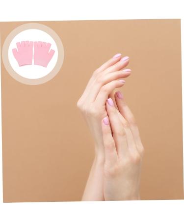 Healeved 2 Pairs Gel Moisturizing Gloves Bedtime Spa Gloves Skin Care Gel Gloves Hand Lotions Gloves for Women Fingerless Knitted Gloves Cotton Soft Man Dipping Hand Gloves Pink Protection - Buy Online on GoSupps.com