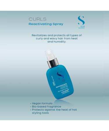 Alfaparf Milano Semi Di Lino Reactivating Curl Spray - Curl Activator Detangling Spray & Thermal Protection for Hair for Restored Hair Shine - Lightweight Hydrating Hair Products (4.23 fl oz) - Buy Online on GoSupps.com