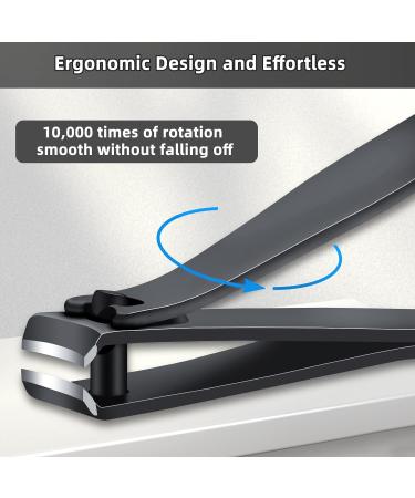 Professional Nail Clippers Set - Ultra Sharp Fingernail and Toenail Clipper for Thick Nails - 2PCS with Leather Case - Best Travel and Gift for Men and Women - Buy Online on GoSupps.com