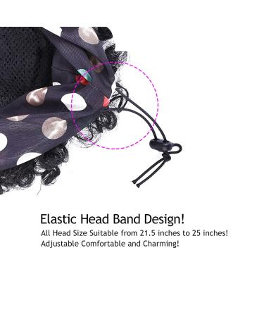 Short Afro Puff Hair Bun Turban - 2 In 1 Drawstring Headwrap & Synthetic Kinky Curly Updo Wig for Black Women | Shop Now! - Buy Online on GoSupps.com