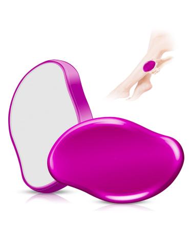 hoyesch Crystal Hair Eraser for Women and Men, Reusable Crystal Hair Remover Magic Painless Exfoliation Hair Removal Tool, Magic Hair Eraser for Back Arms Legs (Purple) - Buy Online on GoSupps.com