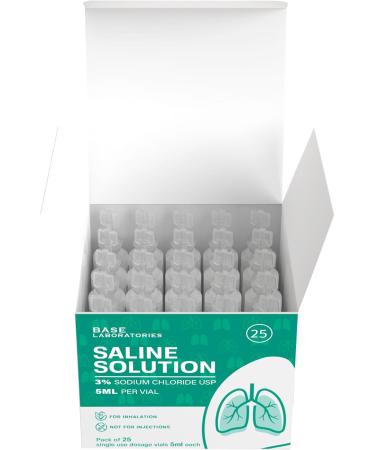 Base Saline Solution for Nebulizer 0.9% + 3% + 7% 25pk - 2pk - Buy Online on GoSupps.com