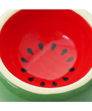 OMEM Hamster Food Bowl Ceramic Prevent being Tipped over Small Animal Water Dish for Guinea Pig Rodent Gerbil Cavy Hedgehog Feeding Bowl (Watermelon) - Buy Online on GoSupps.com