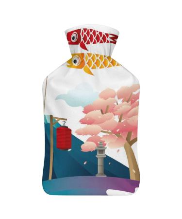 Japan Hot Water Bottle With Cover Plush Bed Bottle Hand Warmer For Adults And Children 26.5X15.3cm