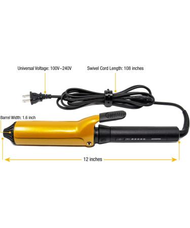 Glampalm 1.6 Clip Curling Iron - Ultra-Smooth Ceramic Long-Lasting Curls & Waves Universal Voltage | Korea's No.1 Salon Brand - Buy Online on GoSupps.com