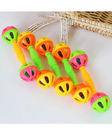 2 Pcs Bird Parrot Toy Rattle Birds Fun Exercise Plastic Double-Headed Bell Pet Toys - Buy Online on GoSupps.com