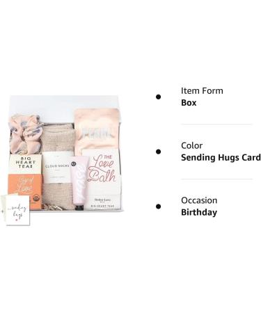 Women's Relaxation Gift Basket: Self Care Package with Vegan Hand Cream, Pearl Sheet Mask, Herbal Bath Soak, Rose Organic Tea, Fluffy Socks, Floral Scrunchie & Card - Buy Online on GoSupps.com