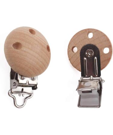 Pacifier Clip 15PCS Set for Teething Toys DIY - Natural Beech Wood Holder & Soother Accessories - Buy Online on GoSupps.com