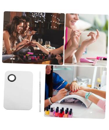 Balacoo Makeup Palette Set - 6 Watercolor Trays & Nail Color Mixing Palettes for Professional Nail Art & Makeup | Stainless Steel Paint Tools - Buy Online on GoSupps.com