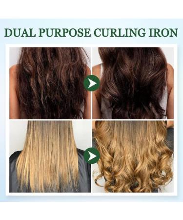 Upgraded 2-in-1 Mini Curling Wand & Flat Iron - Portable Hair Straightener for Women | Long-Lasting Travel Tool (Dark Purple - Buy Online on GoSupps.com