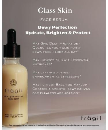 Glass Skin Face Serum - Hydrating Moisturizing and Brightening Vegan Face Oil with Zinc Vitamin C Grapefruit Linalool for Even Skin Tone UV Defense Anti-Aging & Sensitive Skin Care 1.69 fl oz - Buy Online on GoSupps.com