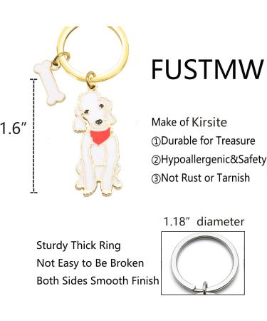 Ensianth Dog Keychain - Perfect Gift for Dog Lovers | Puppy Paw Print Keyring for Dog Owners - Ideal for Moms & Dads - Bedlington Terrier Design - Buy Online on GoSupps.com