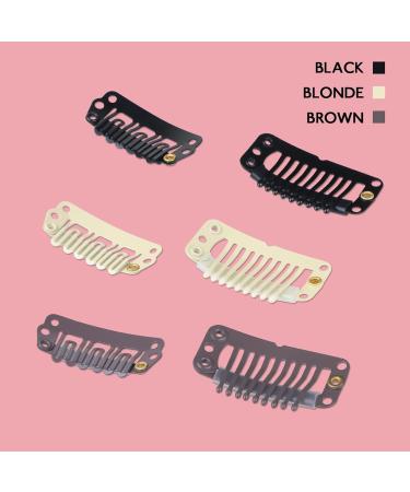 Buy If Salife 2 Dark Brown Metal Clips for Hair Extensions | Real Hair Clip-In & Replacement Clips | Durable Stainless Steel for Secret Wire Extensions - Buy Online on GoSupps.com