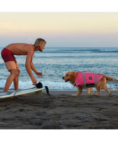 Emust Life Vest for Dogs - High Buoyancy Dog Life Jacket for Small Medium & Large Dogs | New Solid Pink for Swimming & Boating - Buy Online on GoSupps.com
