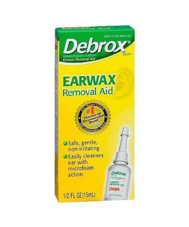 Debrox Earwax Removal Aid Drops 0.5 Fl Oz (Pack of 2)
