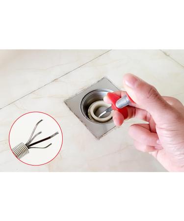 79 Inch Retractable Pick-Up Tool with 4 Claws - Spring Pipeline Dredge Hook Cleaner & Sink Drain Clog Remover - Buy Online on GoSupps.com