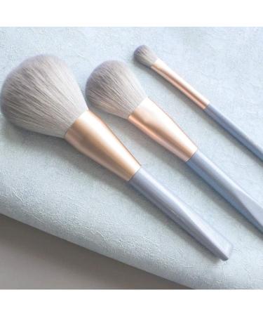 Professional Synthetic Makeup Brush Set - Foundation Blending Concealer Eyeshadow & Blush - Blue - Buy Online on GoSupps.com