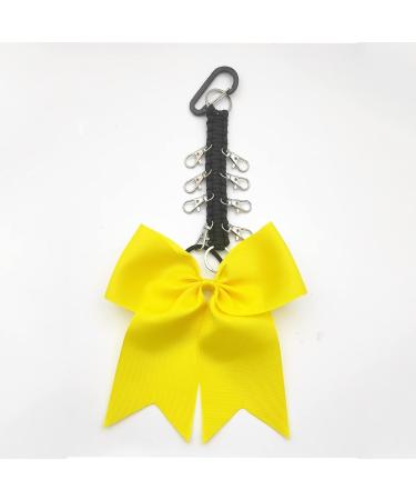 3 Pack Handmade Black Paracord Cheer Bows Holder for Teen Girls - Perfect for High School and College Cheerleading Sports - Buy Online on GoSupps.com