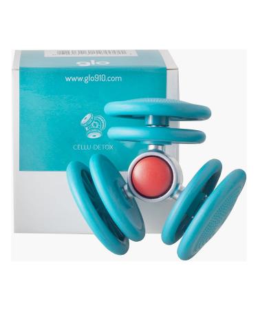 Glo Cellular-Detox-Drainage Head for GLO 910 Anti-Cellulite massager stimulates the drainage and smoothes watery cellulite anti-toxins and anti-swollen legs turquoise green