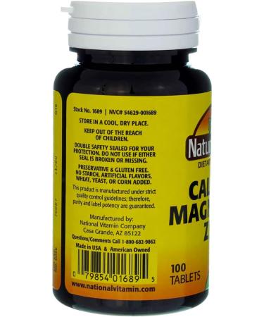 Nature's Blend Calcium Magnesium Zinc 100 Tablets (Pack of 12) - Buy Online on GoSupps.com