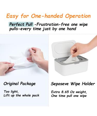 2 Pack Wipes Dispenser for Baby & Adult | Refillable Container | Keeps Wipes Fresh | One-Handed Operation | Non-Slip | Easy Open/Close | Grey - Buy Online on GoSupps.com