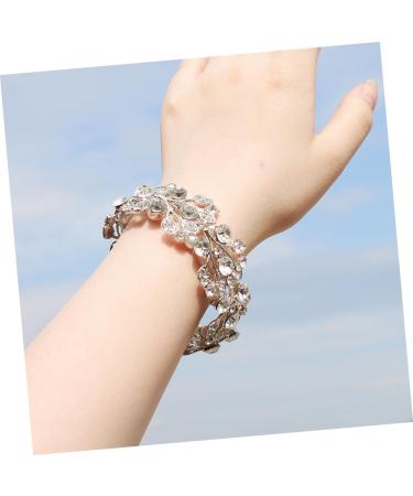 Elegant BUIFULSIC Diamantam Band - Crystal Bird Bracelet & Pearl Arm Loop Jewelry for Women | Perfect for Brides & Special Occasions - Buy Online on GoSupps.com