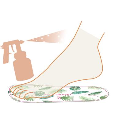 120 Feet Disposable Stick on Feet Pads for Sunless Airbrush Spray Tanning - Palm Leaf Pattern - Buy Online on GoSupps.com