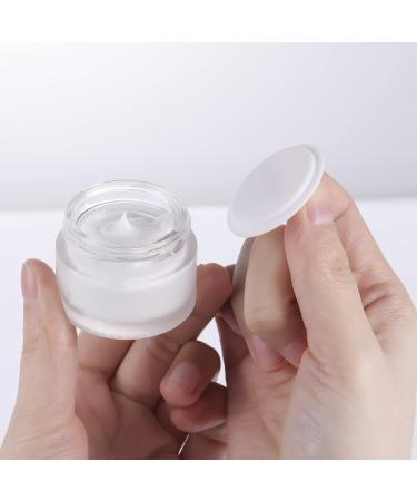 6 Pack Glass Jars with Wooden Lid - 15ml Cream Containers for Cosmetics Lip Balm & Lotions - Travel-Friendly Sample Jars - Buy Online on GoSupps.com