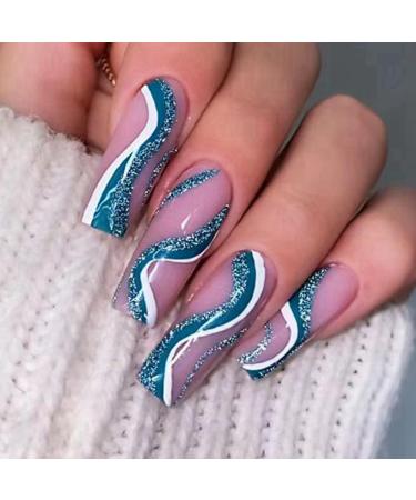 Kochenty 24 Pieces Colorful Ballet False Nails Tips Detachable Press Nails European and American Wear Nail Patch - Buy Online on GoSupps.com