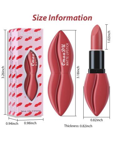 3Pcs Nude Pink Mauve Brown Matte Velvet Lipstick Set - Long Lasting Waterproof Smudge Proof 24-Hour Matte Lipstick - Lip Stain Makeup Set for Women - Buy Online on GoSupps.com