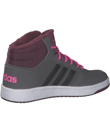 Adidas Unisex Kids Hoops Mid 2.0 Fitness Shoes - Grey Five/Core Black/Screaming Pink - Size 37 1/3 EU - International Shipping Available - Buy Online on GoSupps.com