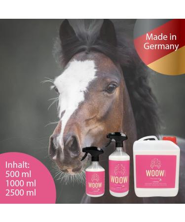 Hoofgold Woow Tail & Mane Spray for Horses | 500ml - Mild Care for Easy Detangling Volume & Gloss - Buy Online on GoSupps.com