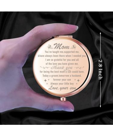 Rose Gold Compact Mirror for Mother of The Groom - Perfect Mother's Day Gift - Buy Online on GoSupps.com