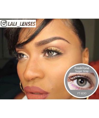 Buy Sugar Gray Colored Contact Lenses - 2 Pack - Soft Comfort for All Eye Colors - Includes Storage Box - Buy Online on GoSupps.com