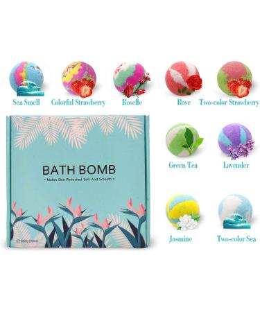 Bath Bombs Gift Set with Natural Essential Oils - 9PCS 3.6 Oz, Perfect for Bubble Bath & Home Spa - Moisturizing Skin, Best Christmas/Birthday/Holiday Gift for Mom, Girls, and Kids - Buy Online on GoSupps.com