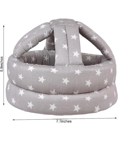 Baby Head Protector Safety Helmet for 6-36 Months Grey Star - 1pc - Buy Online on GoSupps.com