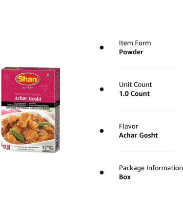 Shan Achar Gosht Curry Mix 50G - Buy Online on GoSupps.com